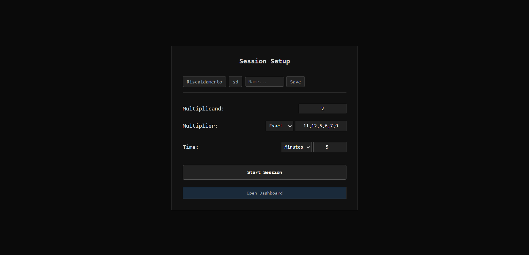 Session Setup